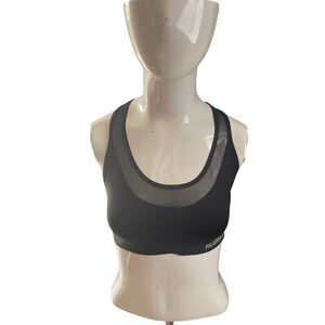 Victorias Secret Sports Bra Racerback Mesh Sheer Sz S Black